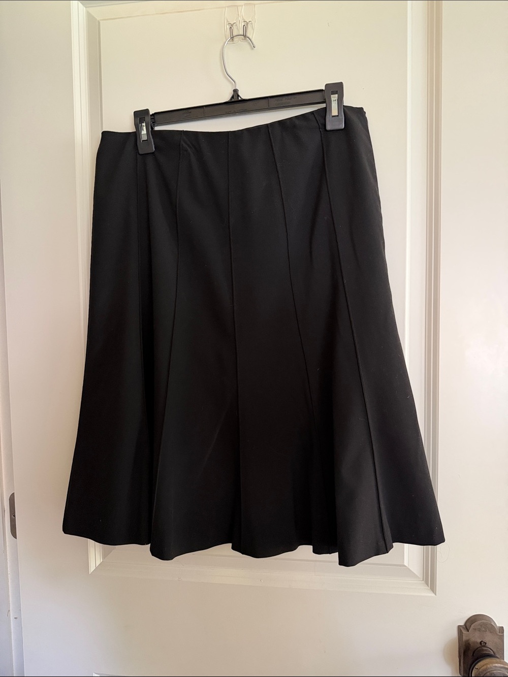 Talbots Black A-Line Flared Skirt